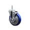 Service Caster 5 Inch Blue Polyurethane Wheel Swivel 58 Inch Threaded Stem Caster with Brake SCC SCC-TS20S514-PPUB-BLUE-TLB-58212 - alternate 1